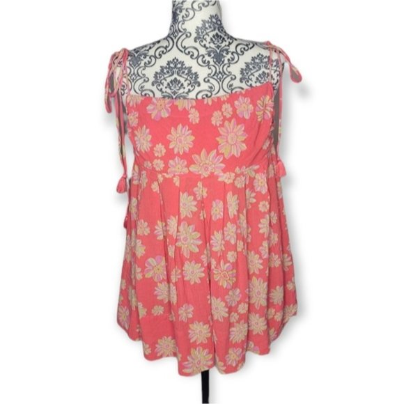 Free People Indigo Molly Floral Tunic size medium - Picture 2 of 13